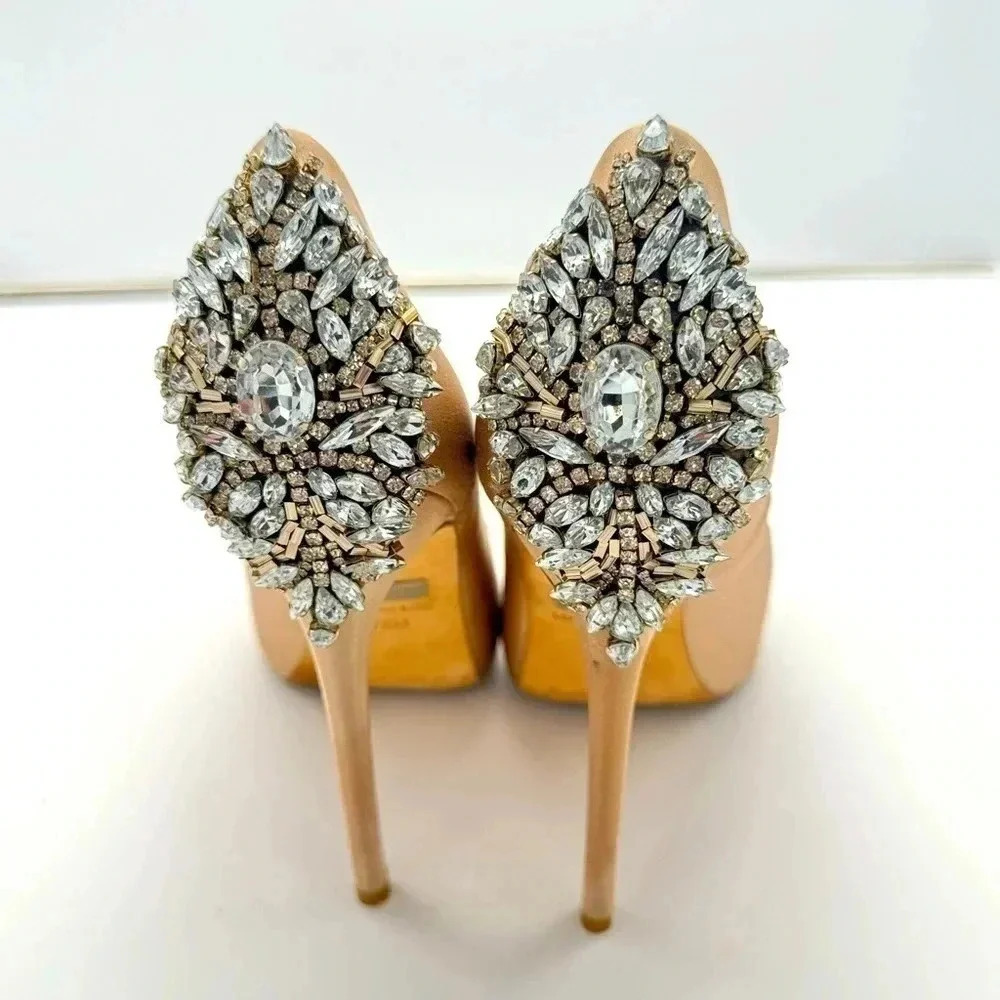Pre-loved Badgley Mischka Kiara Nude Beige